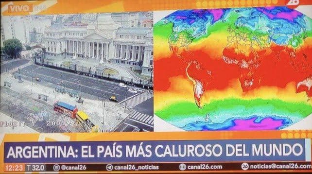 Argentina País Más Caluroso