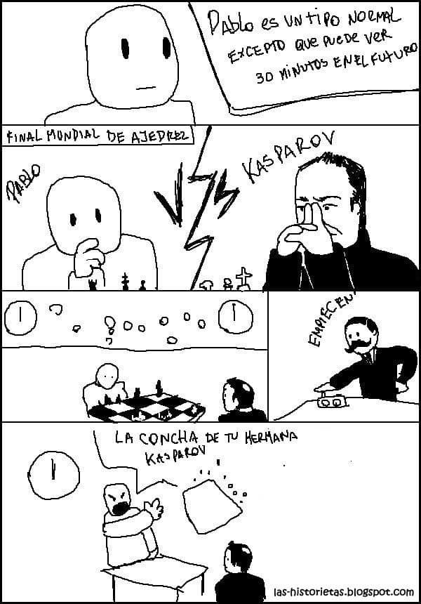 Pablo Sees The Future Beats Kasparov At Chess
