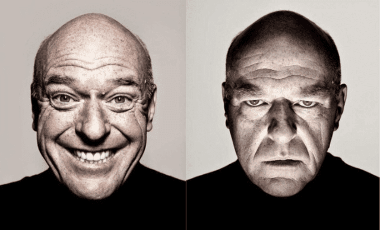 Hank Schrader Happy Versus Menacing Comparison