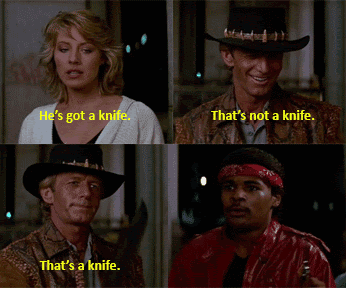 Crocodile Dundee Explains What a Real Knife Is