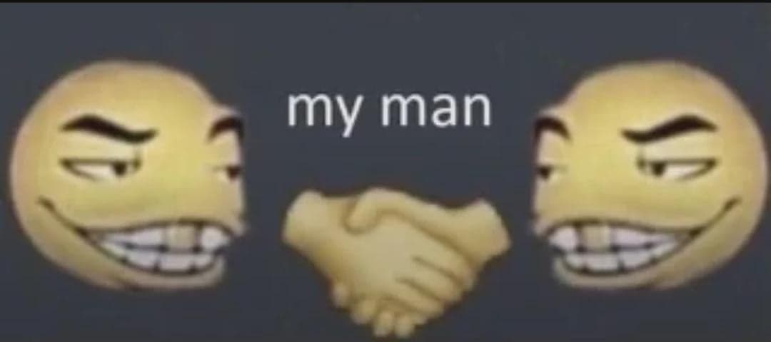Two Cursed Emojis Shake on It