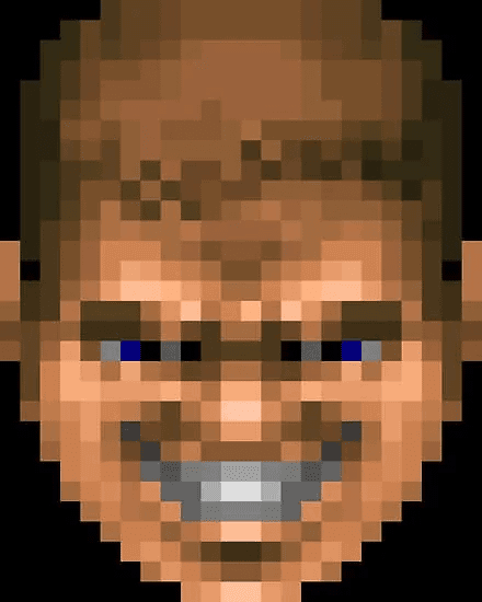 Doomguy HUD Icon Grins Back at You
