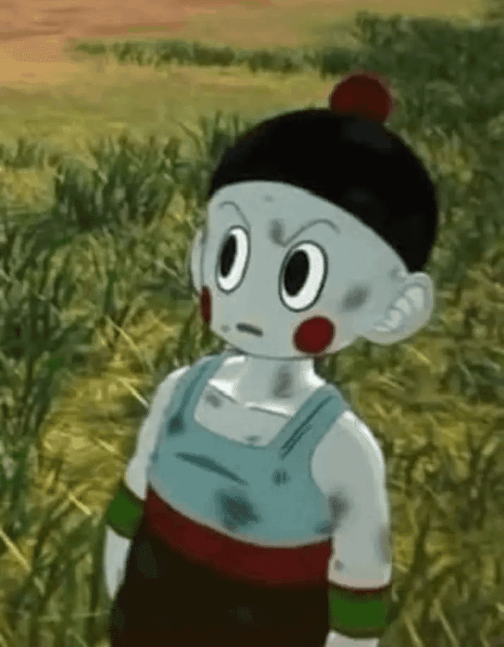 Chiaotzu Stands Shocked and Filthy in a Field