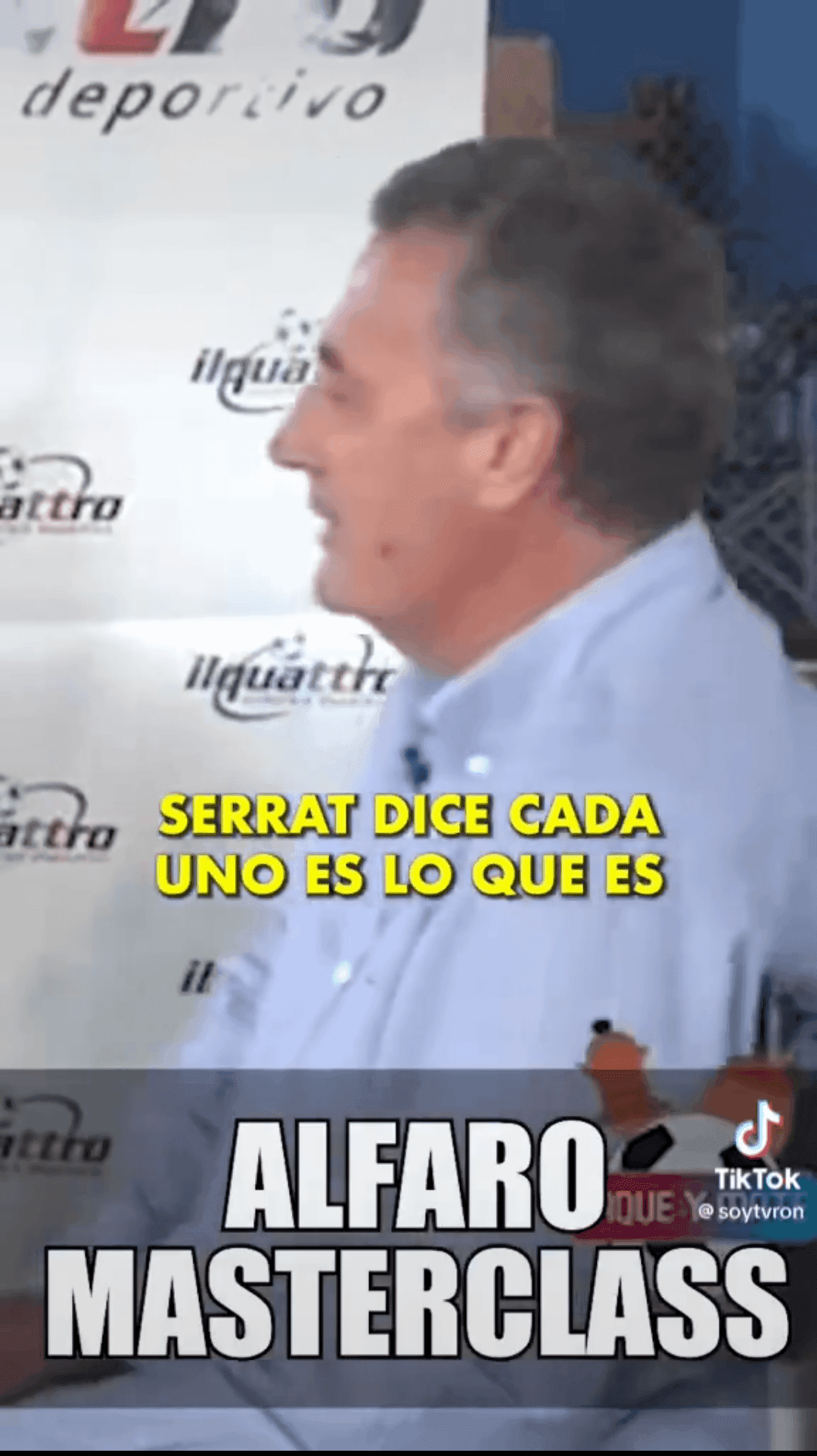 Alfaro Quotes Serrat at Press Conference