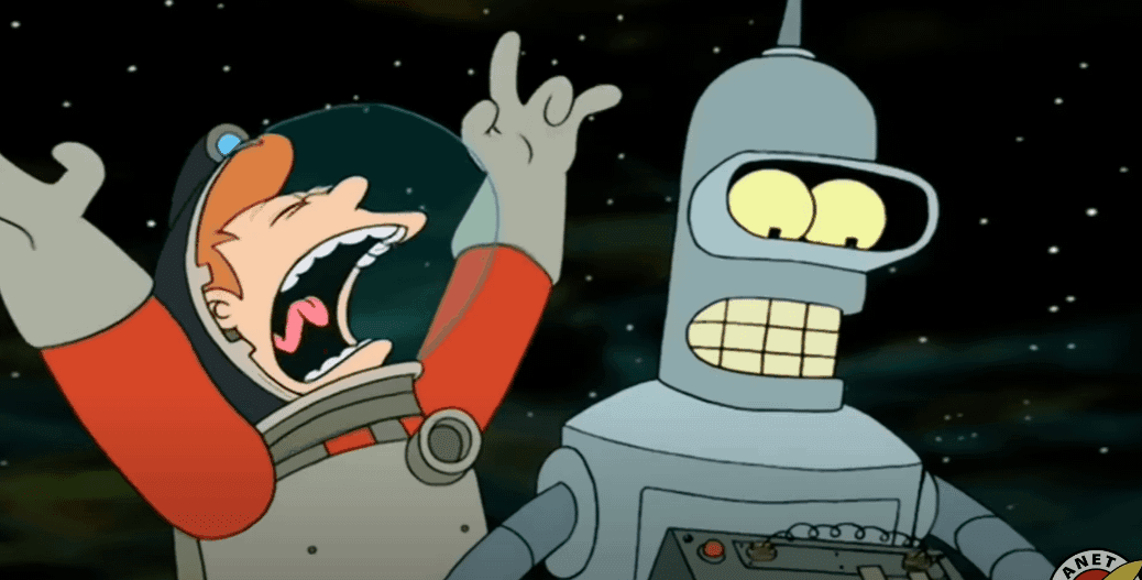 Fry Screaming At Bender