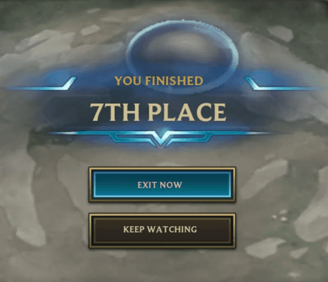 League of Legends 7th Place