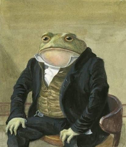 Fancy Toad in Victorian Portrait