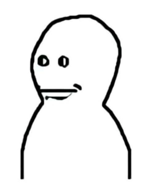 NPC Wojak's Completely Empty Expressionless Stare