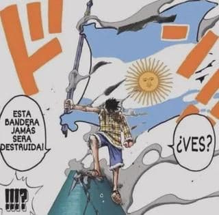 Luffy Swears the Argentine Flag Will Never Fall