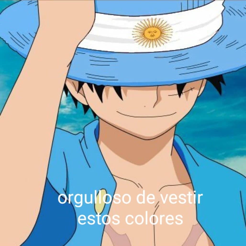 Luffy Proud to Wear Argentine Colors