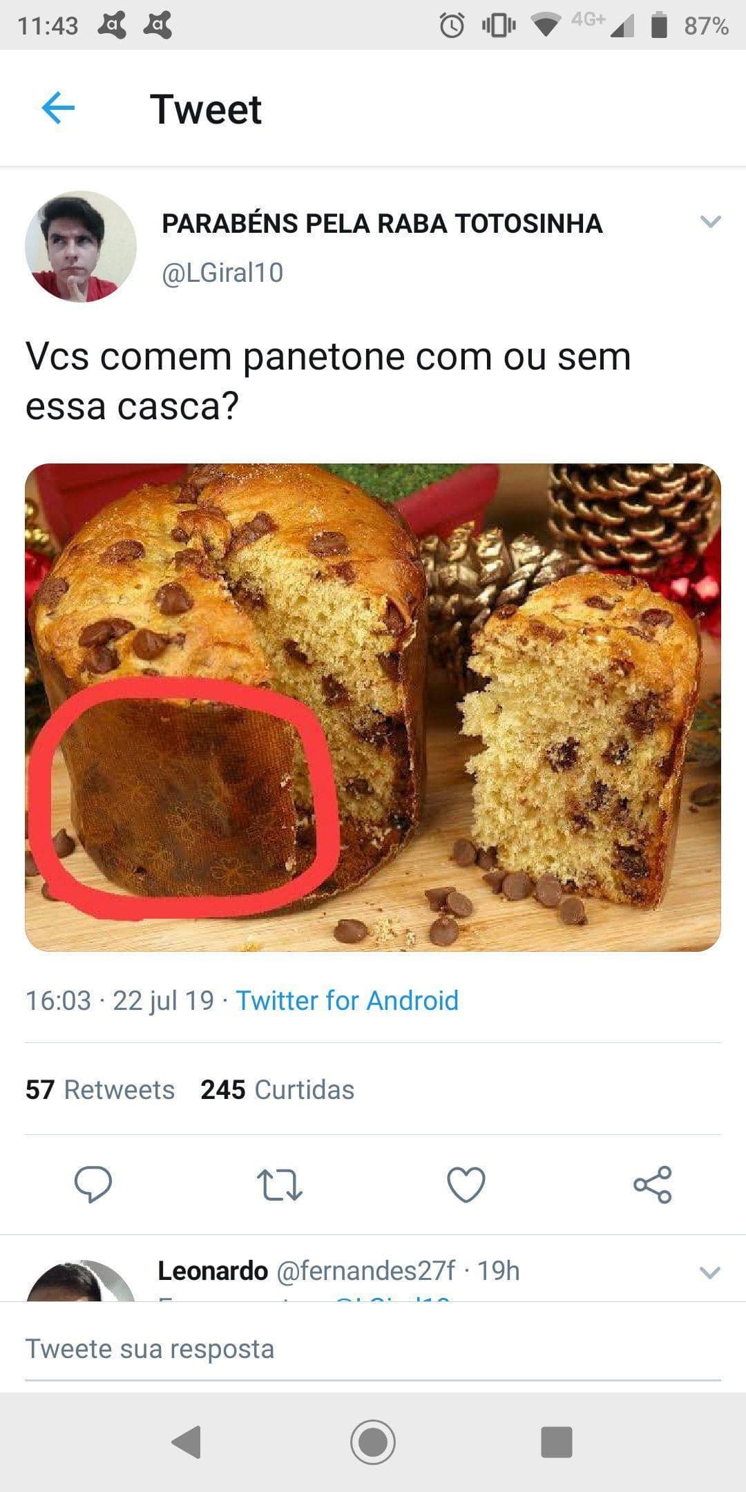 Panetone Com Ou Sem Casca