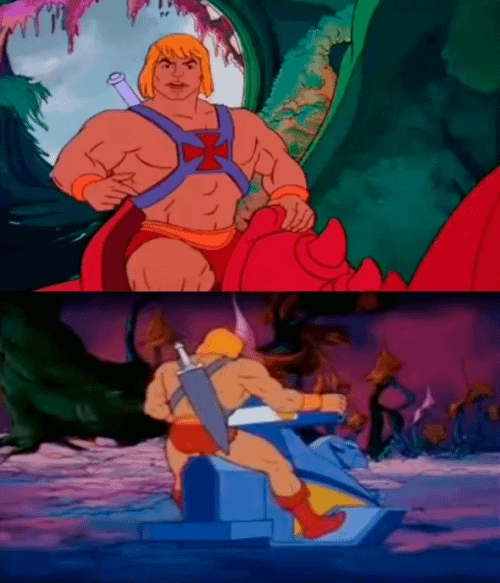 He-Man Relaxing Then Fighting