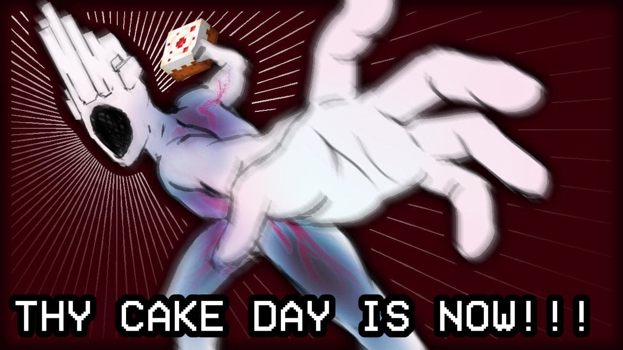 Minecraft Cake Head Demands Your Cake Day