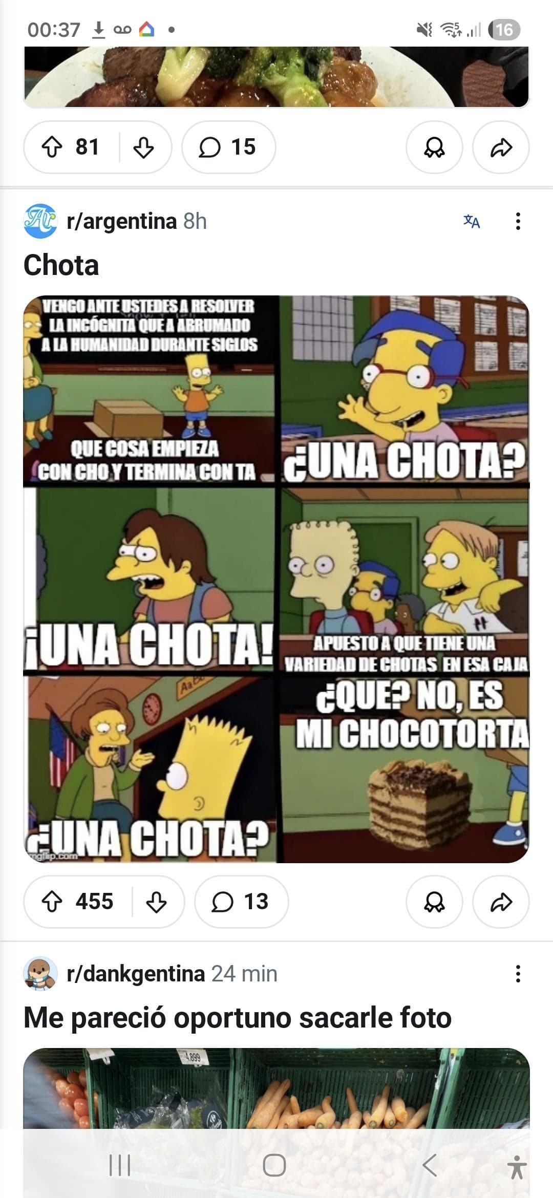 Simpsons Chota vs Chocotorta