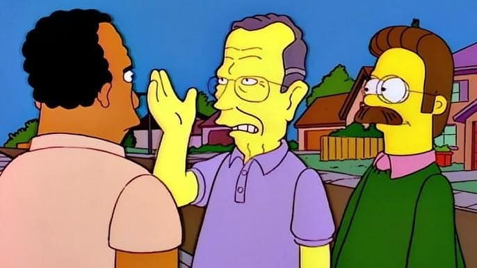 George Bush Argues With Ned Flanders Outside