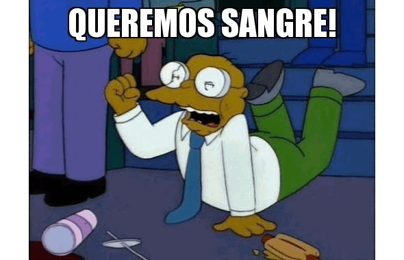 Angry Mob Holds Up Hans Moleman For Blood