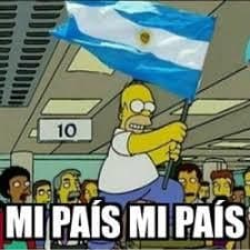 Homer Simpson Waves The Argentine Flag Proudly