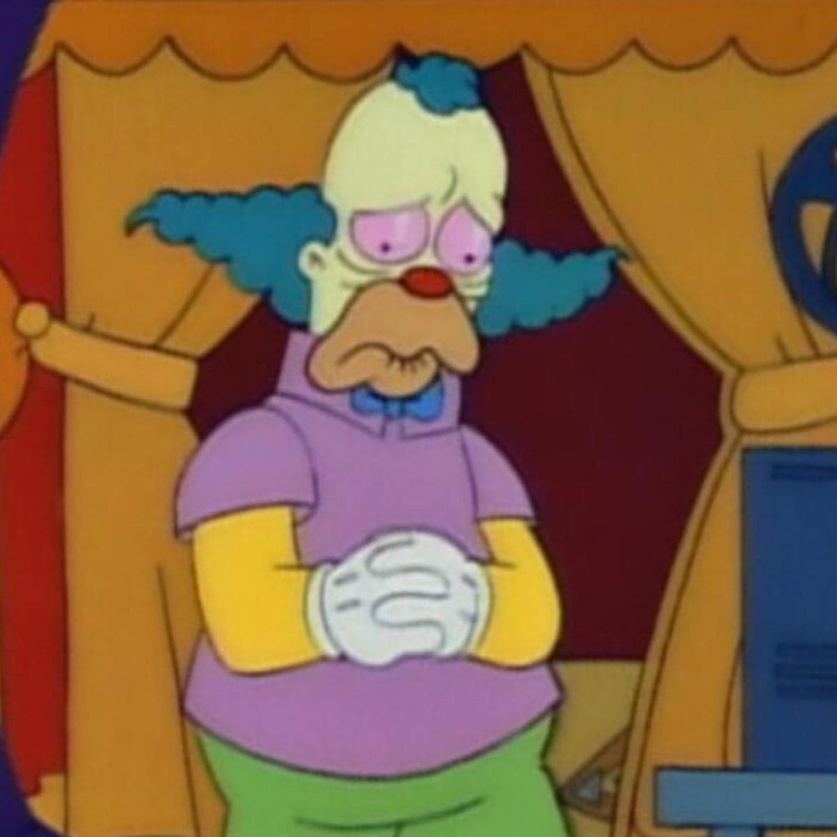 Krusty The Clown Looks Completely Defeated
