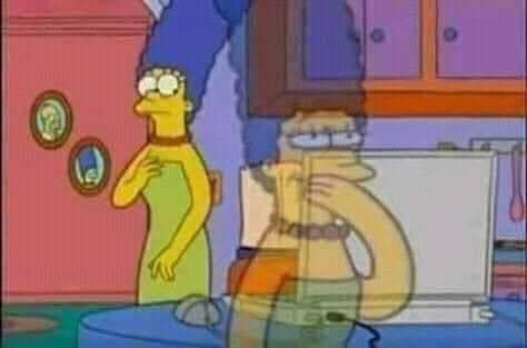 Marge Simpson Admires Her Own Reflection