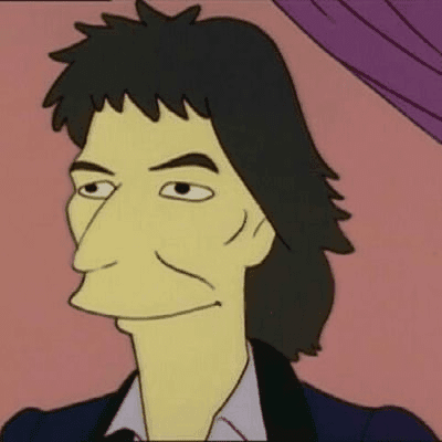 Ronnie Wood's Knowing Simpsons Smirk