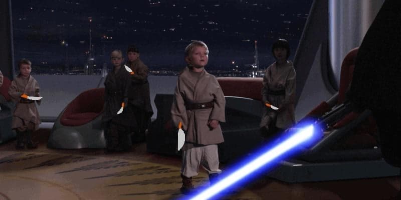 Younglings Armed and Ready for Anakin