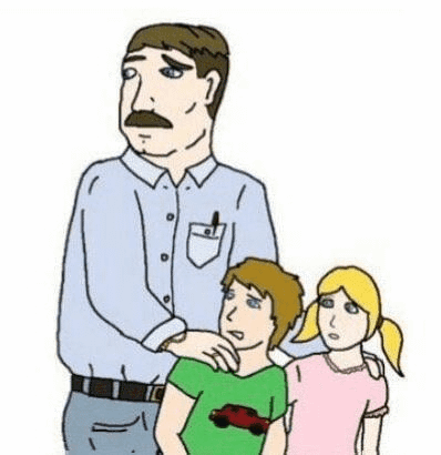 Disappointed Dad Hand on Shoulder Reaction