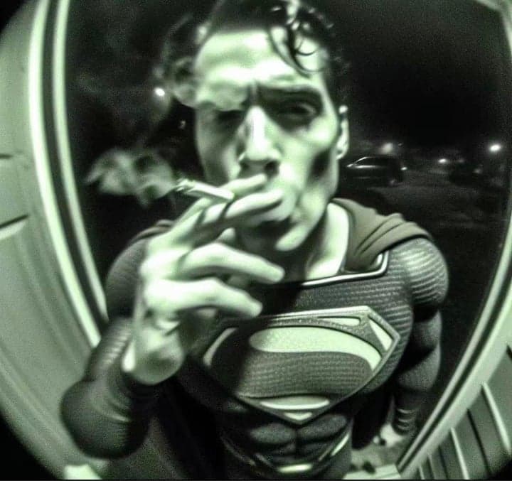 Superman Caught Smoking on Doorbell Camera