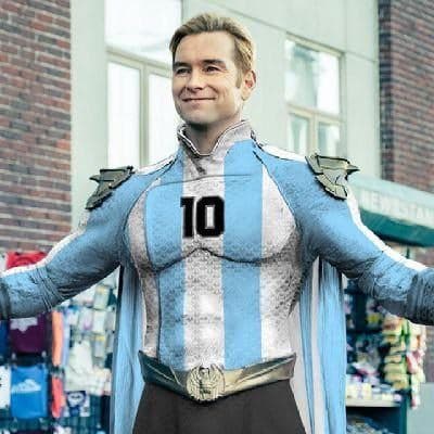 Homelander Wearing Argentina's Number 10 Jersey