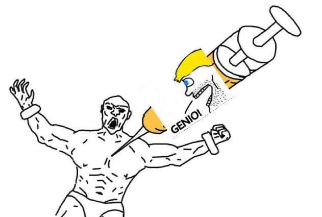 Wojak Gets Brain-Stabbed with Geniol