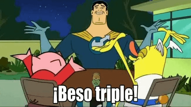 Captain Hero Announces the Triple Kiss